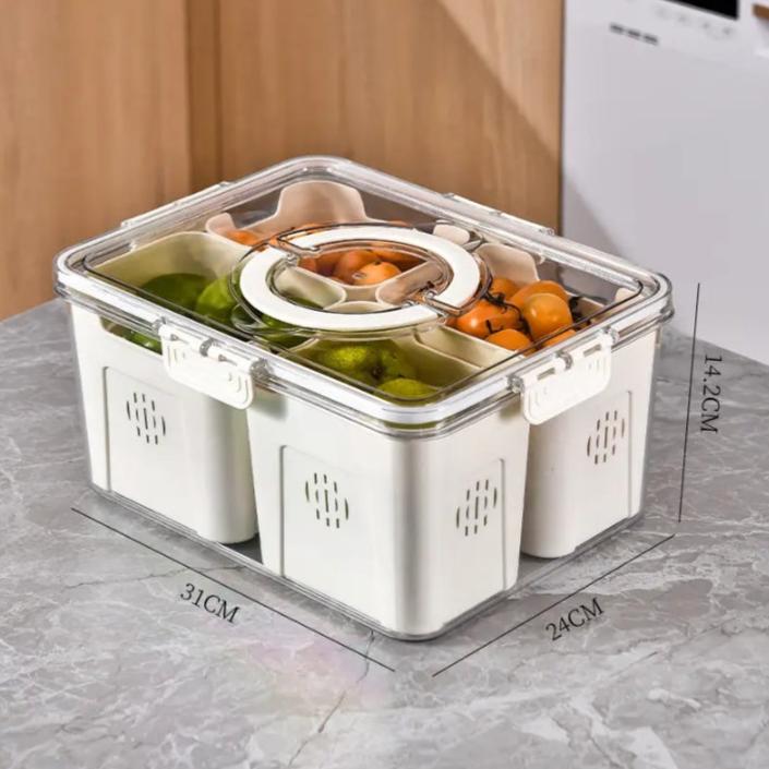 Premium acrylic airtight multi portion box