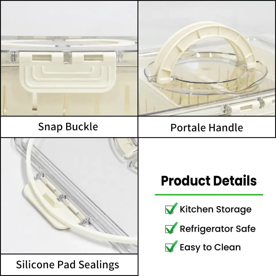 Premium acrylic airtight multi portion box
