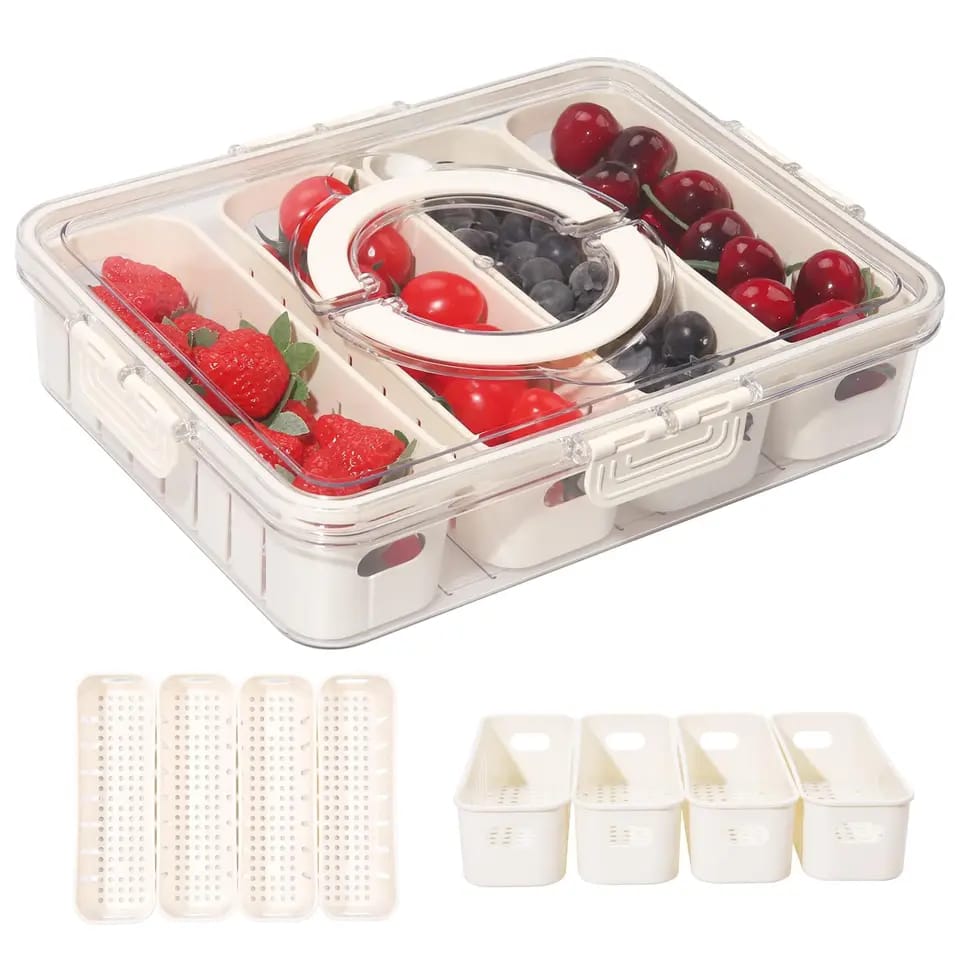 Premium acrylic airtight multi portion box