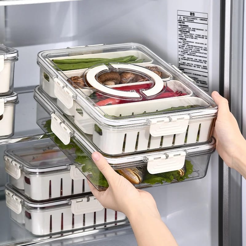 Premium acrylic airtight multi portion box