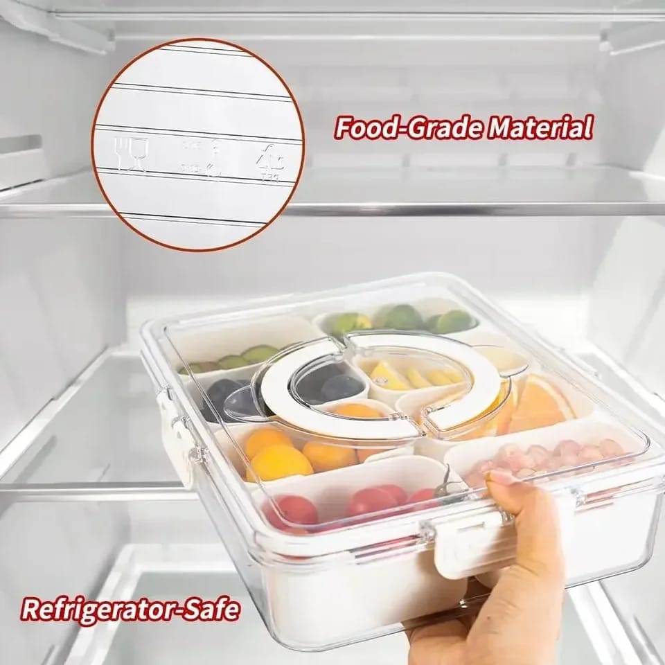 Premium acrylic airtight multi portion box