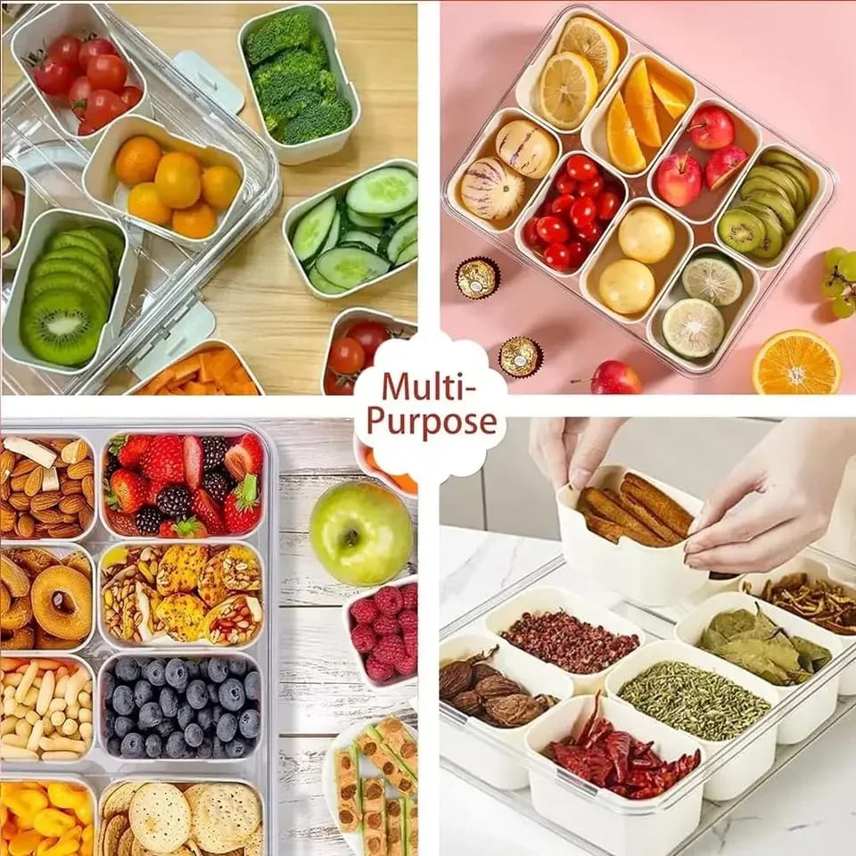 Premium acrylic airtight multi portion box