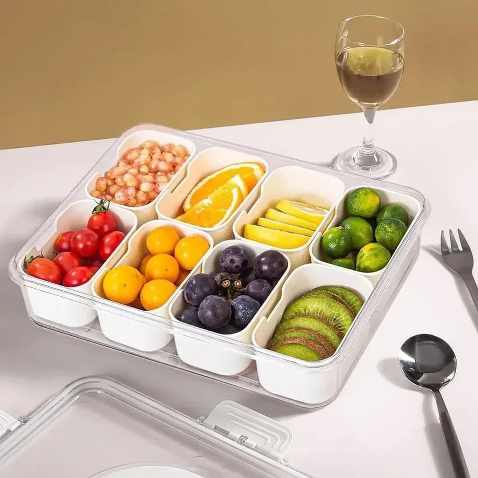 Premium acrylic airtight multi portion box