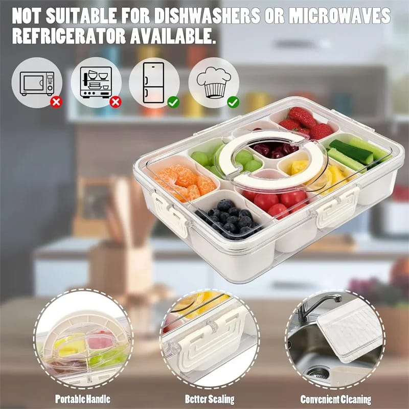 Premium acrylic airtight multi portion box