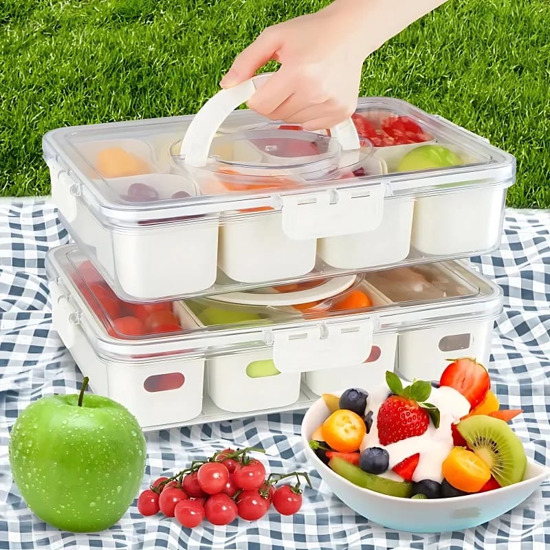 Premium acrylic airtight multi portion box
