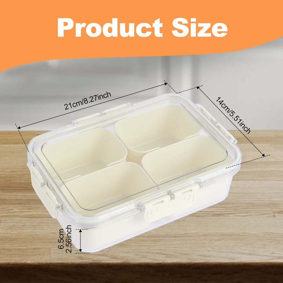 Premium acrylic airtight multi portion box
