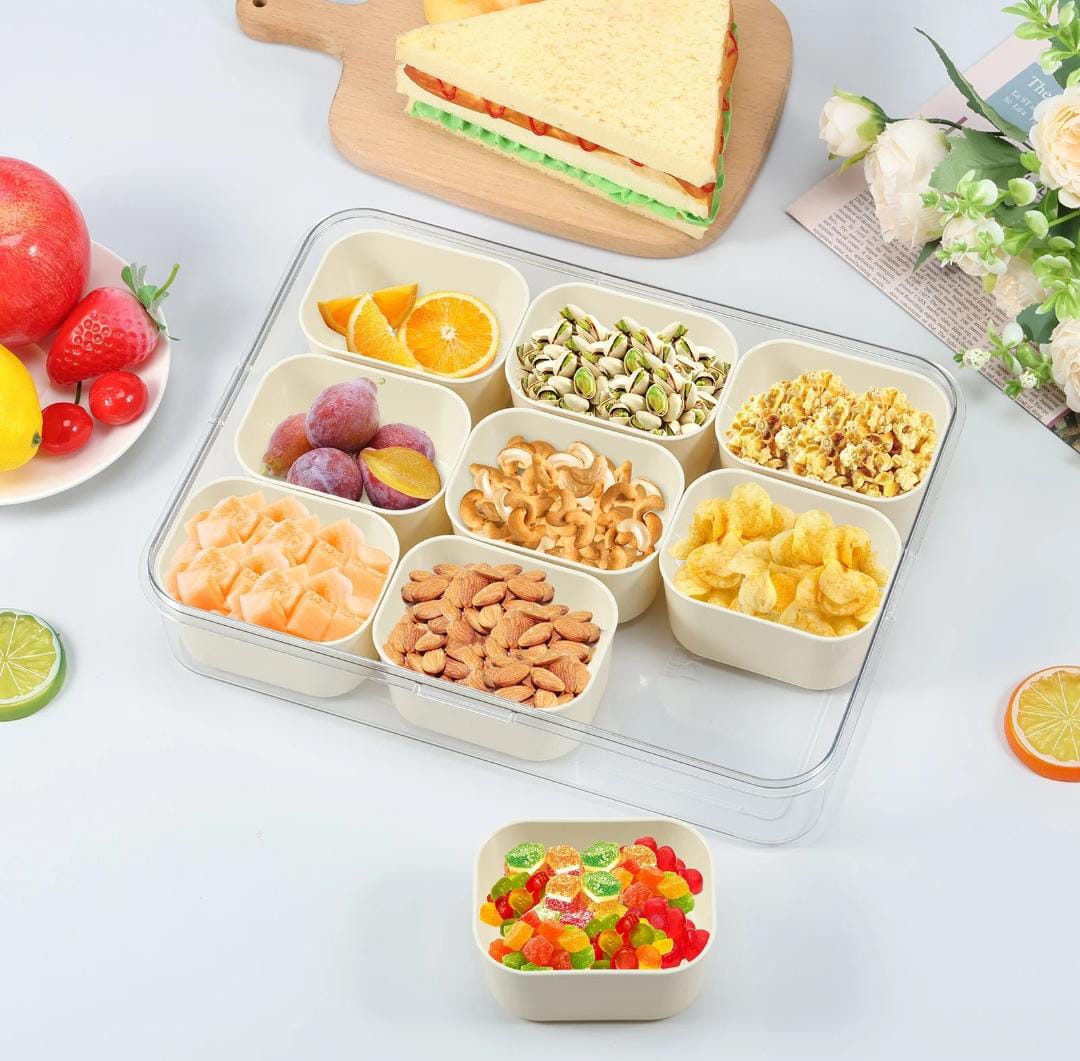Premium acrylic airtight multi portion box