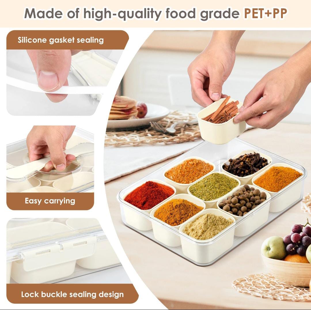 Premium acrylic airtight multi portion box