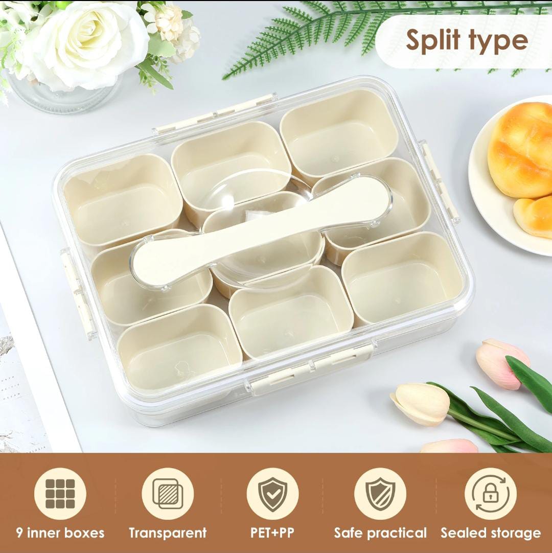 Premium acrylic airtight multi portion box