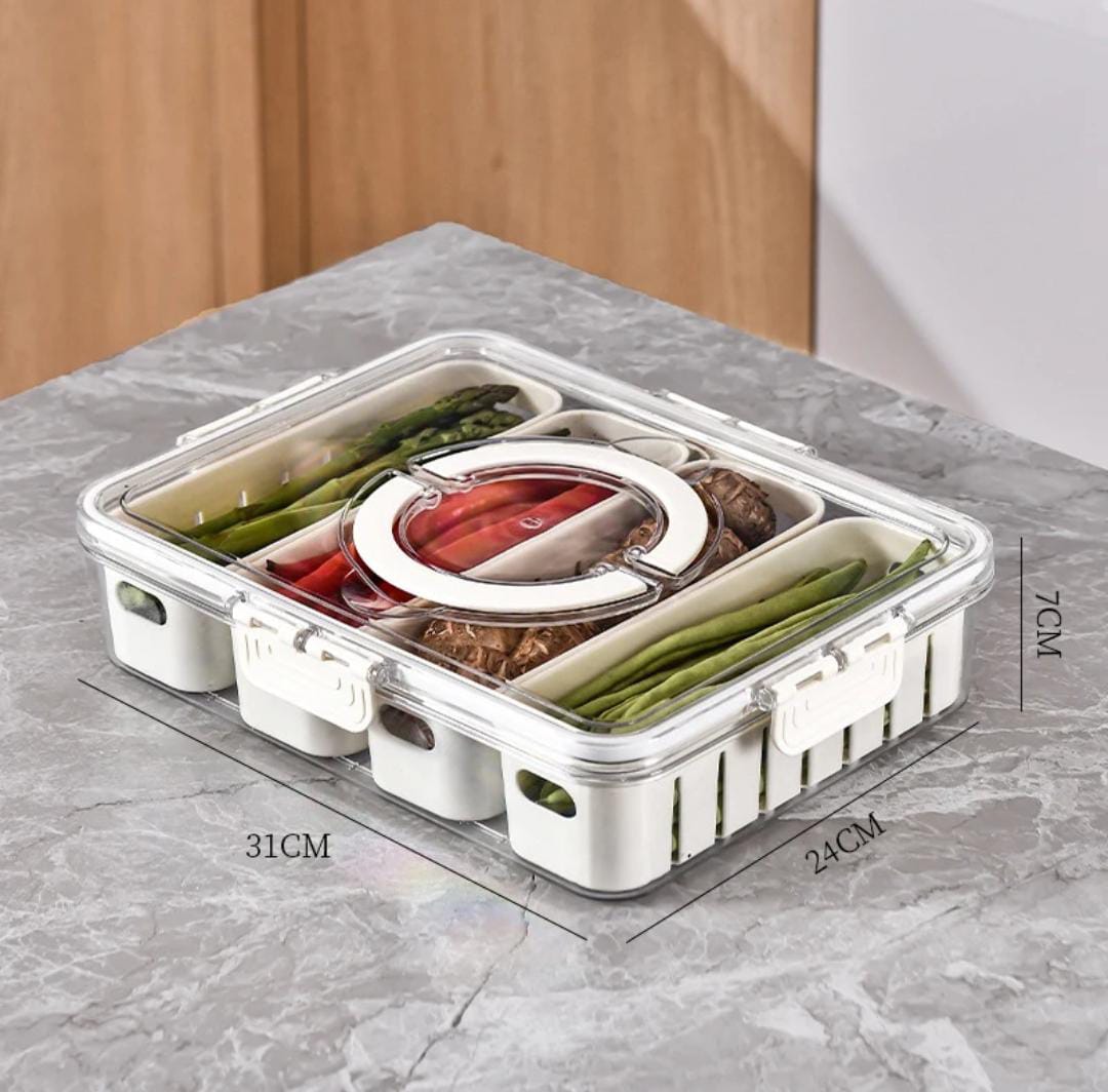 Premium acrylic airtight multi portion box