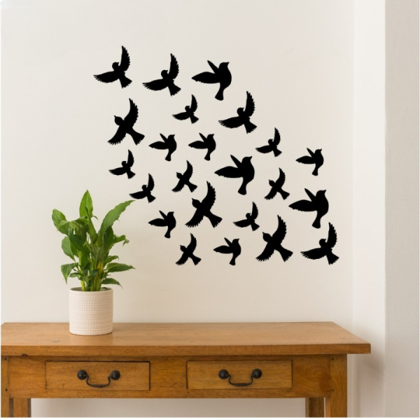 "Buy One Get One Free: 3D Wooden Sparrow & Butterfly Wall Decorations (Pack of 30) – Ideal for Home, Bedrooms, and Kids' Rooms"