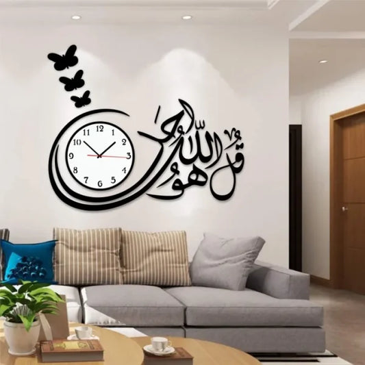 "3D DIY Wooden Wall Clock – Modern Quartz Design for Bedroom, Living Room & Office"