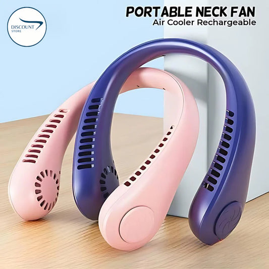 Vaneless Hanging Neck Fan | Portable Rechargeable Fan Bladeless Neck Fan (random Color)