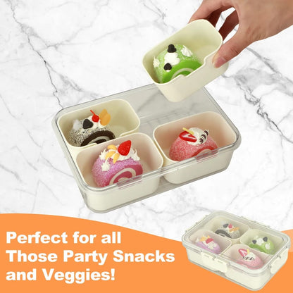 Premium acrylic airtight multi portion box