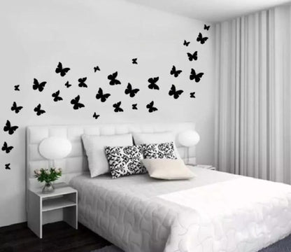 "Buy One Get One Free: 3D Wooden Sparrow & Butterfly Wall Decorations (Pack of 30) – Ideal for Home, Bedrooms, and Kids' Rooms"