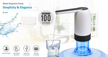 USB Rechargeable Automatic Water Dispenser Pump – One-Click Portable Bottle Pump