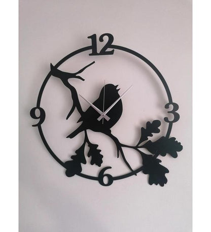 "Sparrow 3D Decorative Wooden Wall Clock – Modern MDF Design for Living Room, Bedroom, Office & Kitchen"